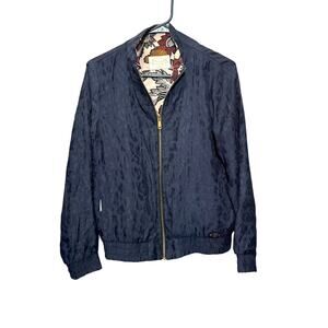 Scotch & Soda Navy Blue Reversible Bomber Jacket Women Sise S